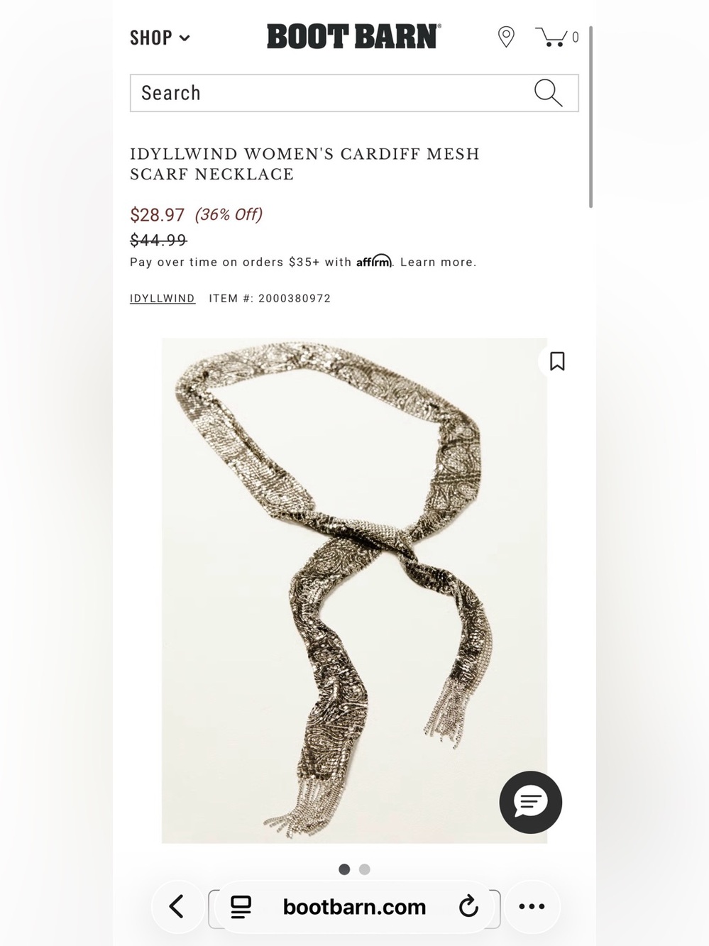Idyllwind Cardiff Mesh Scarf Necklace - Picture 2 of 8